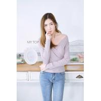 ราคา ป้ายแท้ My top เสื้อทรงป้ายไขว้หน้า แขนยาว G63 T SHIRTNISTA (6612190460)