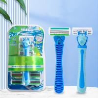 ราคา เครื่องโกนหนวดแบบแมนนวลเครื่องโกนหนวดนำเข้า6ชั้นที่โกนหนวดแบบโบราณที่เก็บมีดหัวใช้ได้ทั้งชายและหญิง (21171067192)