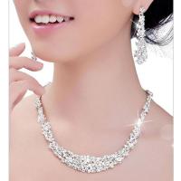ราคา สร้อยคอคริสตัลแต่งงานเครื่องประดับ เครื่องประดับชุดต่างหูต่างหูเจ้าสาวชุดเครื่องประดับ (20647184637)