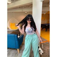 ราคา CurveG Wide Leg Pants Mint กางเกงขายาว สีมิ้นท์ (18559301328)