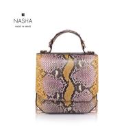 ราคา NASHA MADE IN MARS Mini Russel Pink Lemonade กระเป๋าถือหนังงู (4667438298)