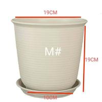 ราคา กระถางต้นไม้สไตล์โมเดิร์น ผลิตจากพลาสติกอย่างดี พร้อมถาดรอง TC (17425525866)