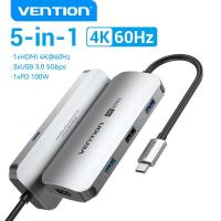 ราคา Vention ฮับ USB C ชนิด C ไปยัง USB 3 0 4K HDMI VGA PD RJ45ตัวแปลงเครือข่ายอุปกรณ์เพิ่มช่องยูเอสบีเต็มรูปแบบศูนย์กลางสำหรับ Macbook ฮับชนิด C (19516144786)