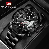 ราคา VAVA VOOM นาฬิกาข้อมือกีฬานาฬิกาข้อมือสำหรับผู้ชายวงเหล็กสแตนเลสเต็มรูปแบบนาฬิกาข้อมือกันน้ำลำลองนาฬิกาควอทซ์กีฬากลางแจ้งทหารหรูหรา (19599345920)