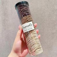 ราคา ยางรัดผมสีดำแบบยืดหยุ่นสำหรับเด็กผู้หญิงยางรัดยางรัดไนล่อนหลากสี100ชิ้น กล่องอุปกรณ์ผมตุ๊กตา (19211764807)