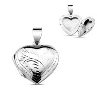 ราคา Silver thai Silver Plain Leaf Heart Shaped Lockets Pendant จี้หัวใจลายใบไม้ใส่ได้ทั้งเด็กและผู้ใหญ่ Love Heart Locket Pendant 925 silver ใส่แล้วไม่แพ้ เงินแท้925 พร้อมส่ง (16041093768)