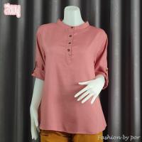 ราคา เสื้อสาวอวบ คอจีนกลม อก 48 ผ้าสปัน ใส่สบายไม่ร้อน (17334731907)