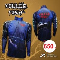 ราคา แถมผ้าบัพ เสื้อตกปลา JK Thailand เสื้อกันยูวี สำหรับกีฬากิจกรรมกลางแจ้ง ลาย Killer Fish รังสี UV 80 แห้งเร็ว บริการเก็บเงินปลายทาง สำหรับคุณ (16215685572)