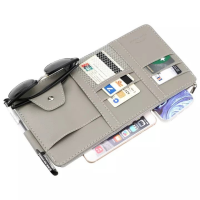 ราคา BHQ ที่เก็บบัตรในรถยนต์ ที่เก็บของติดบังแดดรถยนต์ มีซิป ที่ใส่บัตรในรถ ติดที่บังแดด ที่ใส่เก็บบิล กล่องแว่นกันแดด (18791636065)