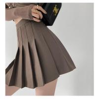 ราคา Kiyomi Solid color womens clothing Korean cute skirt Knee length short skirt tennis skirt (15365005339)