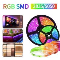 ราคา ไฟเส้นRGBไฟแต่งห้อง5050 2835led rgb ควบคุมด้วยรีโมต ห้องนอน ไฟติดห้อง ไฟแต่งห้องled strip (16014615200)