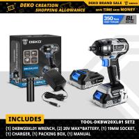 ราคา DEKO ประแจวัดแรงบิดสูงไฟฟ้า20V MAXประแจวัดแรงบิด350N M ไร้สายไร้แปรงถ่าน (11116777082)
