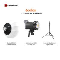 ราคา Godox Litemons LA150Bi Bi Color Professional Light Set ประกอบด้วย LA150Bi LED Softbox Stand สำหรับสตูดิโอ ประกันศูนย์ไทย 3 ปี (15066812662)