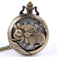 ราคา Retro Antique Chinese Zodiac Openwork Pendant Necklace Mens Round Bronze Pocket Fob Watch Boy USSR Relogio De Bolso Gifts Dog (17290313861)