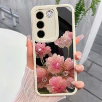 ราคา เคส Vivo V27 5G เคส Vivo V27 Pro เคส พร้อมตัวป้องกันเลนส์กล้องถ่ายรูปเคสมือถือกันกระแทกลายดอกไม้แฟชั่น (20054394273)