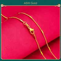 ราคา ASIX GOLD สร้อยคอทองคำ 24K สำหรับผู้หญิง สร้อยคอทองคำเรียบง่ายแฟชั่นเกาหลี หลายสไตล์ ไม่ดำ ไม่ลอก (14902963798)