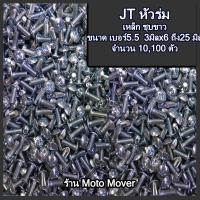 ราคา สกรู น็อต JT 10100 ตัวหัวร่ม แฉก ชุบซิงค์ขาว ขนาด 3 มิล เบอร์ 5 5 ยาว 8 10 15 20 25 30 35 40 มิล แฉกแบน น็อต (16467514125)