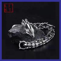 ราคา LIKT กำไลเงินแท้ของผู้ชายสร้อยข้อมือหัวมังกรย้อนยุคสร้อยข้อมือฮิปฮอปพังค์ที่โอ้อวดสร้อยข้อมือผู้ชายเท่ๆสามารถเป็นเครื่องรางที่มีชื่อเสียงได้จริง (19819546580)