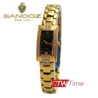 ราคา Sandoz นาฬิกาข้อมือผู้หญิง สายสแตนเลส รุ่น SD99234GG04 สีทอง หน้าปัดดำ (11142446137)