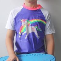 ราคา Speedo speedo ชุดว่ายน้ำเด็กเสื้อว่ายน้ำกันแดดแขนสั้นคอตั้ง (20043489705)