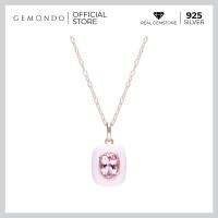 ราคา Gemondo สร้อยคอพร้อมจี้เงินแท้ 925 ชุบโรสโกลด์ 18K ประดับพิงค์ทัวร์มาลีน Pink Tourmaline จี้โรสโกลด์ จี้พลอย (12473862537)