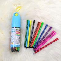 ราคา สีเมจิก ปากกาเมจิก ดินสอสอสี 12 สี วาดเขียน ไฮไลต์ ระบายสี บรรจุกระปุกละ 12 ด้าม 12 สี (19578135764)