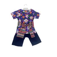 ราคา ชุดไทยเด็ก ชุดดอกม่อฮ่อม พร้อมผ้าคาดเอว ชุดดอกสงกรานต์ พร้อมส่ง (18342002975)