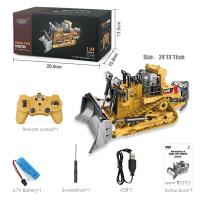 ราคา 1 24 9CH RC Bulldozer รถบรรทุก Crawler ประเภทโลหะผสมพลั่ววิศวกรรม Forklift Excavator ของเล่นเด็กของขวัญเด็ก (21170092309)