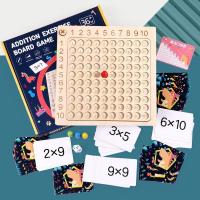 ราคา Montessori เกมกระดานสำหรับเด็ก เกมกระดานสำหรับเด็กคณิตศาสตร์ของเล่นไม้เรียนรู้ตารางการศึกษาพร้อมแฟลชการ์ดนับจำนวนช่วยสอน (21170446846)