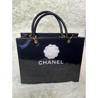 ราคา กระเป๋า ถุงกระดาษชาแนล เคลือบแก้ว ลายดอกขาว สายหนัง อะไหล่ทอง ส่งฟรี มีของแถม (20249452155)