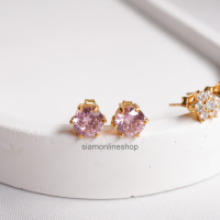 ราคา CLUSTER EARRINGS รวมแบบขายดี ต่างหูแป้น ต่างหูประดับพลอย ต่างหูเพชร เลือกแบบได้ หุ้มเศษทองคำแท้ by siamonlineshop (14257381060)