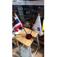 ราคา ธง ไทย เกาหลี THAILAND KOREA ธงนานาชาติ ธงตั้งโต๊ะ ขนาด 14 20cm เสาไม้ ตัววี ขนาด เส้นผ่านศูนย์กลาง 7 5cm สูง 35cm (20069870234)