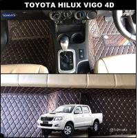 ราคา พรมปูพื้นรถยนต์6D TOYOTA VIGO 4ประตู พรม6D QX หนังหนานุ่ม เต็มคัน 3ชิ้น (5456938088)