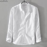 ราคา Etydfbdfu เสื้อเชิ้ตผ้าลินินแขนยาวสีขาวผู้ชายปกลำลองหลวมเยาวชนญี่ปุ่นระบายอากาศผ้าฝ้ายผ้าลินินเสื้อนิ้วผู้ชายน้ำ (16826237267)