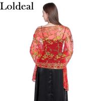 ราคา Loldeal ใหม่ของผู้หญิงผ้าคลุมไหล่เลื่อมชุดแต่งงานชุดราตรี Cheongsam ผ้าคลุมไหล่เจ้าสาวเพื่อนเจ้าสาวผ้าพันคอ (15368125474)