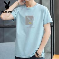 ราคา ผู้ชาย PLAYBOY เสื้อยืดผ้าฝ้ายยี่ห้อแขนสั้นพิมพ์ลาย T203 (7636533191)