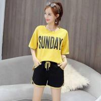 ราคา New ชุดเซต 2 ชิ้น ผู้หญิง กีฬาชุดสูทสองชิ้น แฟชั่นผู้หญิง สไตล์เกาหลี สินค้าพร้อมส่ง (18052754829)