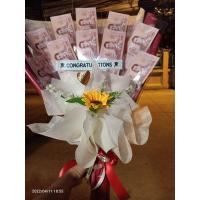 ราคา ช่อดอกไม้เสียบแบงค์ congratulations ใส่แบงค์ได้ 10 ใบใส่ได้ตั้งแต่แบงค์ 20 ถึงแบงค์พันค่ะ (14000208440)