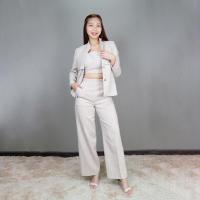 ราคา ชุดเซทพรีเมียม 3 ชิ้นรุ่น CH24เสื้อสูทคอตั้งกระดุมทอง เสื้อครอปสายเดี่ยว กางเกงกระดุมทอง (20489351206)