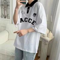 ราคา เสื้อยืดโปโลผู้ชาย Polo shirt คอปก ทรงหลวม ใส่สบาย (19419403260)