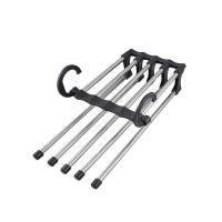 ราคา ไม้แขวนกางเกง 5ชั้น ไม้แขวนเสื้อ ราวแขวนกางเกง ที่แขวนกางเกง แขวนกางเกง ไม้แขวนสแตนเลส ไม่แขวนเสื้อ Telescopic pants rack Cheers (16107344346)