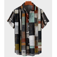 ราคา เสื้อแฟชั่นเสื้อเชิ้ตผู้ชายชายเสื้อแฟชั่นเสื้อผ้าลำลองไล่ระดับสีแขนสั้นเสื้อยืดเสื้อขนาดใหญ่ผู้ชาย (20675167127)