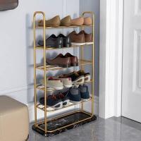 ราคา DT33 2 ชั้นวางรองเท้า 6ชั้นฐานมนลายหินอ่อน (4222930443)