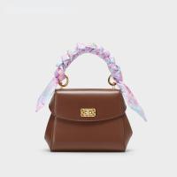ราคา CHARLES and KEITH CK2 50270881 กระเป๋าถือสุภาพสตรีช็อกโกแลตผ้าพันคอ (16637790152)