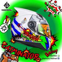 ราคา หมวกกันน็อค MAMORU ลาย แมว Catminator แถมพร้อมหูแมว หมวกกันน็อก เต็มใบ ชิวปรอทใส 4สี เลือกสี เลือกไซส์ (10184630982)