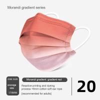 ราคา 50Pcs Morandi Gradient Masker KF94สามชั้นกรองฝุ่น Breathable ผู้ใหญ่ Facemask PM2 5บรรจุแยก (15813482264)