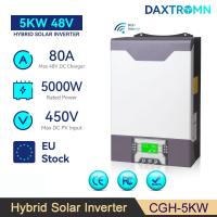 ราคา อินเวอร์เตอร์กริด450VDC ป้อนข้อมูล PV ตัวควบคุมที่ชาร์จ MPPT คลื่นไซน์บริสุทธิ์5000W ตัวแปลงพลังงานแสงอาทิตย์แบบผสม48V 220V 80A (19744248893)