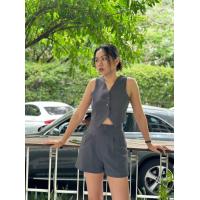 ราคา ชุดเซท Vest basic crop เสื้อกั๊ก กางเกงขาสั้น สลับสีได้ แจ้งในแชทค่ะ (19797615322)