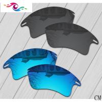 ราคา HOTnew E O S 2คู่ Black Ice Blue Polarized เปลี่ยนเลนส์สำหรับ Oakley Fast Jacket XL OO9156แว่นตากันแดด Hotsale (20356371883)