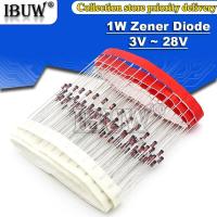 ราคา 100pcs 1W Zener diode DO 41 3V 3V3 3V6 3V9 4V3 4V7 5V1 5V6 6V2 6V8 7V5 8V2 9V1 10V 11V 12V 13V 15V 1N4733A 1N4742A 1N4728A (18444222207)
